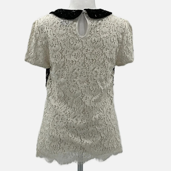 Anthropologie Peter Som x Made in Kind Lace Latitude Blouse - Size 6 - Picture 5 of 9